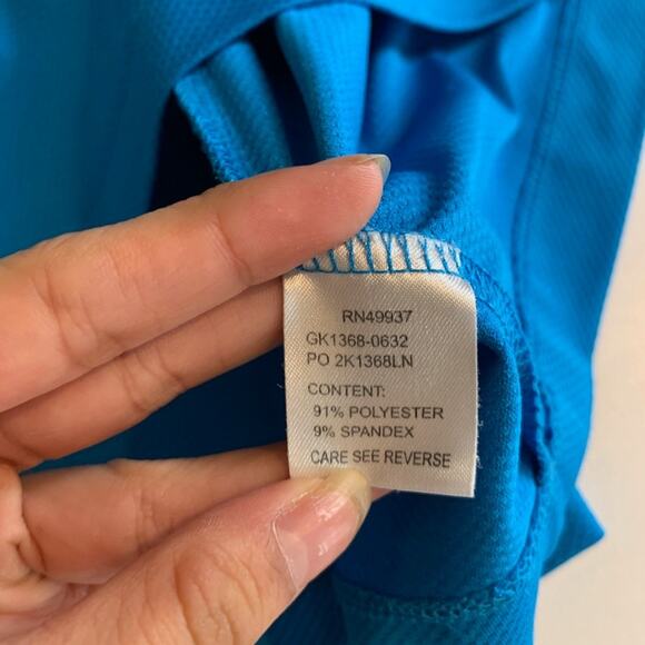 Tail Tech Top Women XL Extra Large Turquoise Sleeveless 1/4 Zip Performance Golf - Picture 9 of 11